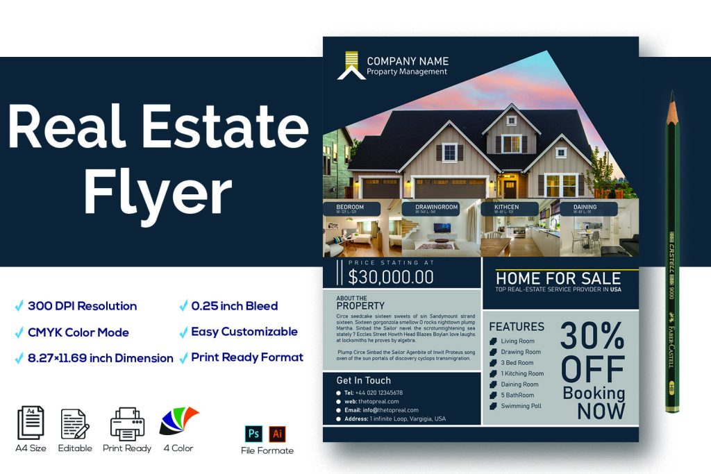I Will Design Modern Commercial Real-Estate Flyer with custom Graphics